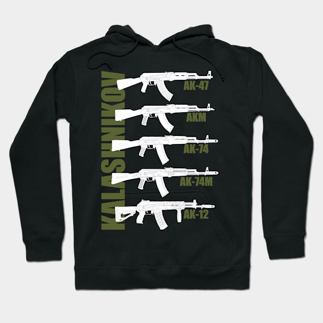 Generation of the Kalashnikov Assault Rifle (white version) Hoodie by FAawRay